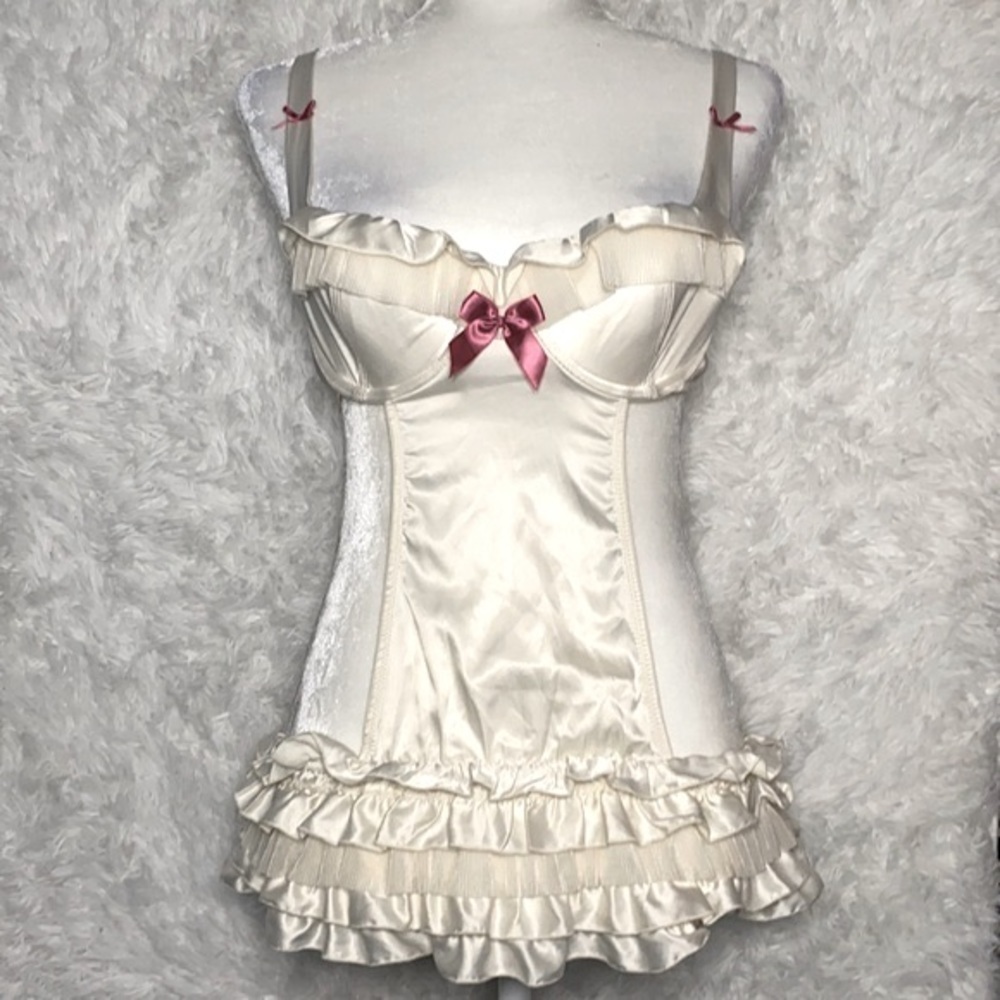 Victoria’s Secret sexy little thing little bo peep ruffle ivory lingerie